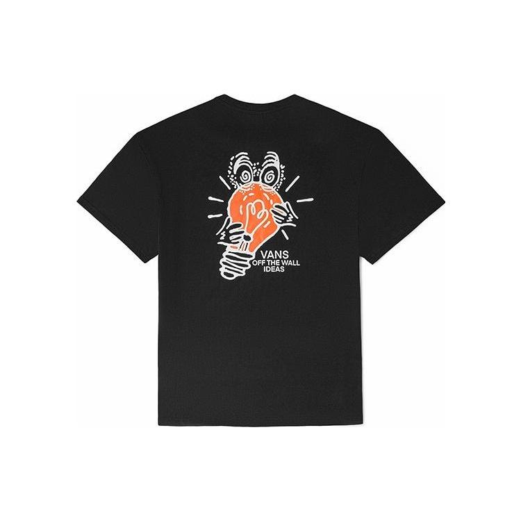 Vans T Shirts Unisex Black Crew Neck Moderate Straight Fit VN0A7PZQBLK