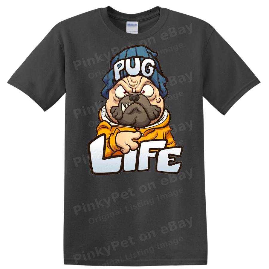 Pug Life Graphic T Shirt for Dog Lovers Funny Cute Tee Gift Idea