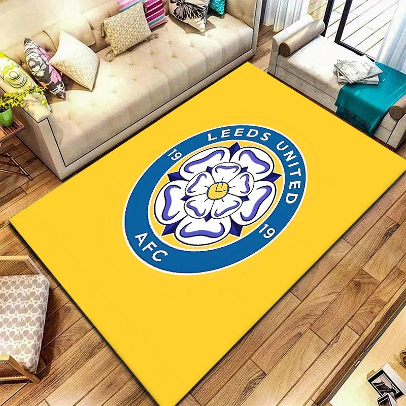 2026 Nuovo Tappeto del Leeds United Football Club per Soggiorno Camera da Letto Casa Decorazione Divano, Tappetino Antiscivolo per Giochi Bambini H6