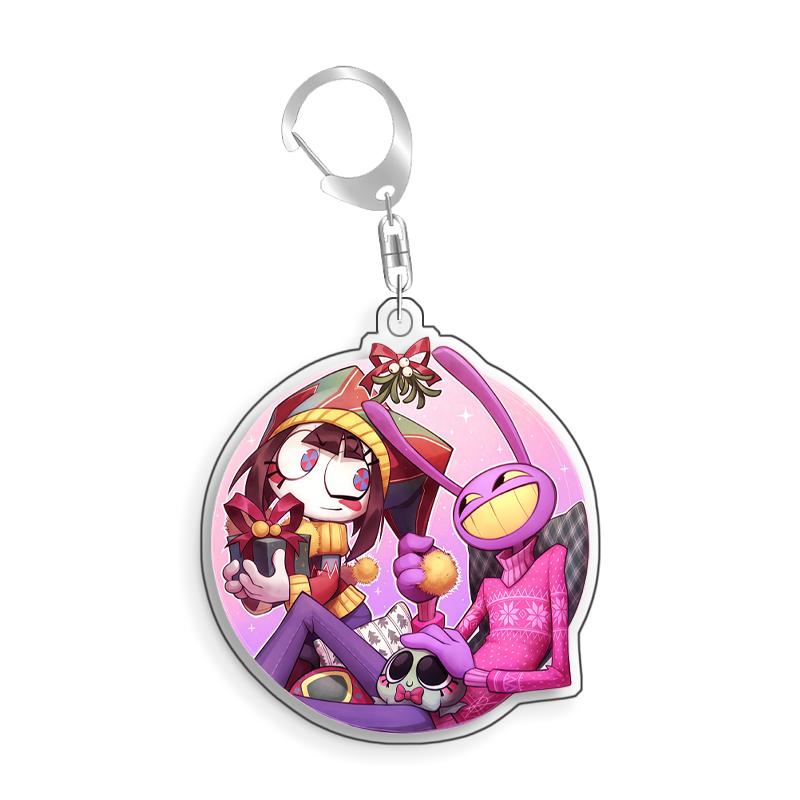 For The Amazing Digital Circus Ragatha Pomni Gangle Kinger Acrylic Selfmade Cute Cartoon Anime Keychain Pendant Toy Gifts 5cm