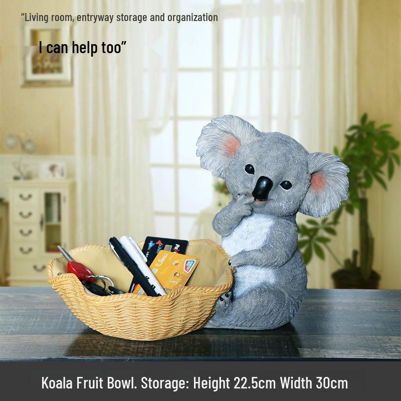 Koala Eyeglass & Pen Holder: Creative Resin Animal Figurine Gift