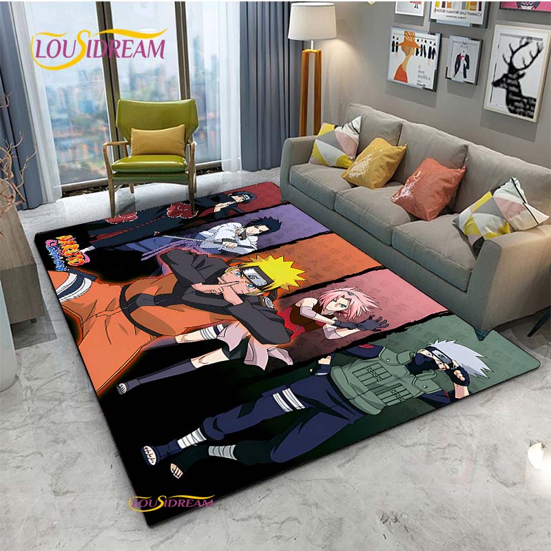 Naruto Cartoon Anime Carpet for Living Room Bedroom Cute Rugs Kitchen Table Door Kids Un-slip Floor Mats Alfombra Birthday gift