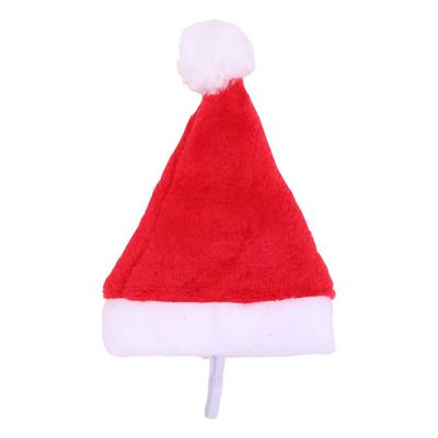 Christmas Hat Breathable Pet Caps Plush Cloth Skin Friendly with Windproof Rope Santa Claus Hats Home Decoration Good Elasticity