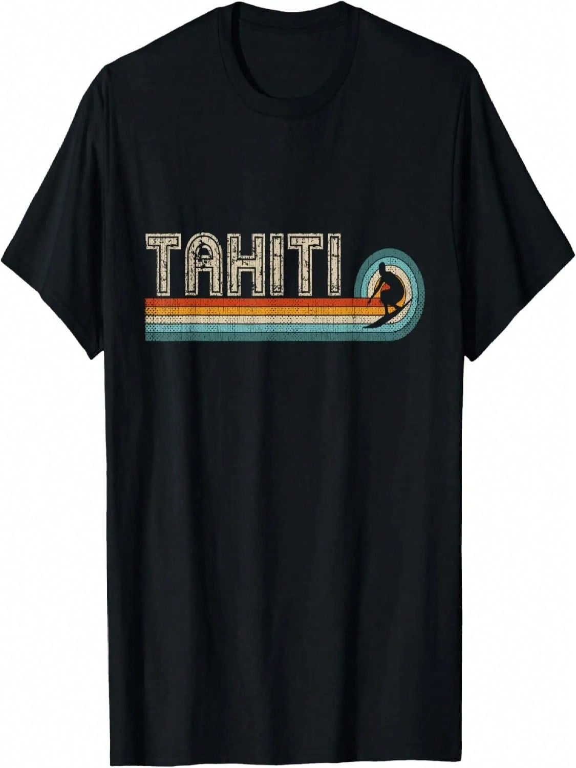 Souvenir Tahiti Island Surfing Clothes 70s 80s Retro Tahiti T-Shirt S разноцветный
