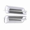 2 szt. Samochodowa boczna kratka wlotu powietrza, wlot, siatka wentylacyjna, naklejka dekoracyjna, uniwersalna, srebrna
