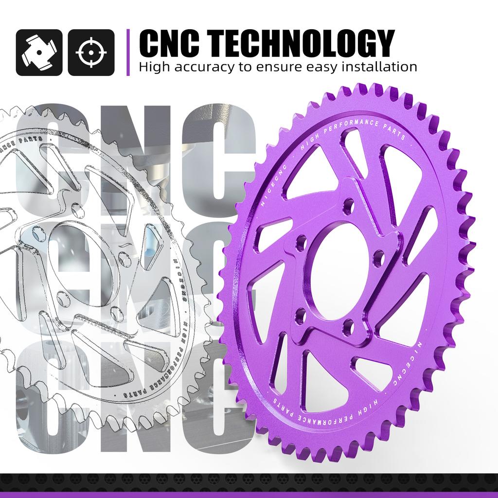 NICECNC For Surron Light Bee X 48T Rear Sprocket Aluminum For Sur-ron Light Bee S L1E For Segway X160 X260 Electric Dirt Bike