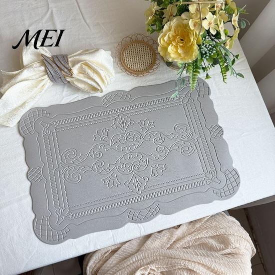 Durable Placemat Placemat, Waterproof Heat Resistant Dinner Table Mats, Non-Slip Embossed Decorative Kitchen for Dining Proof Mat