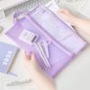Transparent Test Paper Storage Bag Solid Color File Pocket INS Stationery Organizer Pouch  Kids