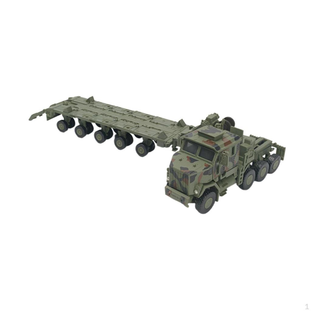 1/72 Scale Tractor Trailer Building Model, Vehicle Transport Keepsake for Kids