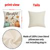 Thanksgiving Pillow Covers,Pumpkin & Autumn Leaf Design, Soft Flannel Sofa Cushion Covers for Home Decor,45x45cm, No Pillow Insert