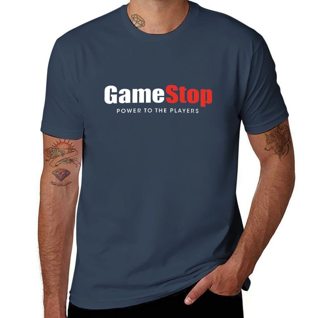 GameStop T-Shirt T Shirts for Man Cotton Funny T Shirt Man Cotton T-Shirt