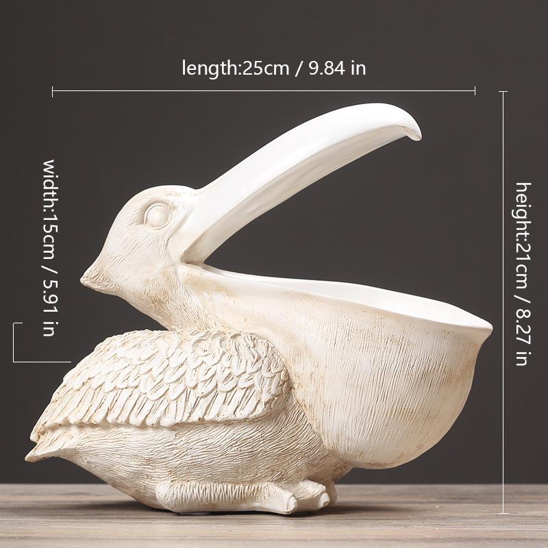 Pelikan Vogel Ornament Retro Harz Schlüssel Schmuck Aufbewahrung Tukan Eingangshalle Wohnzimmer Teetisch Heim Kunsthandwerk Kreativ