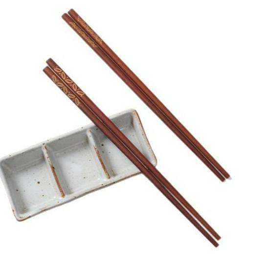 High-End Antibacterial Gilded Wooden Chopsticks - Single Use, Anti-mildew Home Portioning Chopsticks