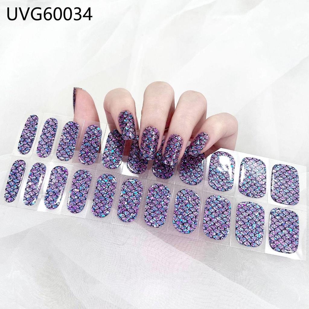 Transparent Nude UV Gel Nail Art Stickers: Semi-Cured, Semi-Baked Manicure Sheets