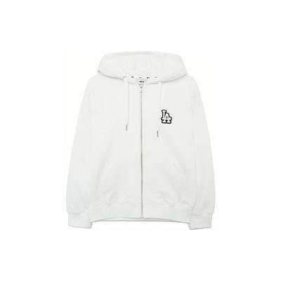 MLB Sweatshirts Unisex White Hooded Moderate Cardigan 3ATRB0131-07WHS
