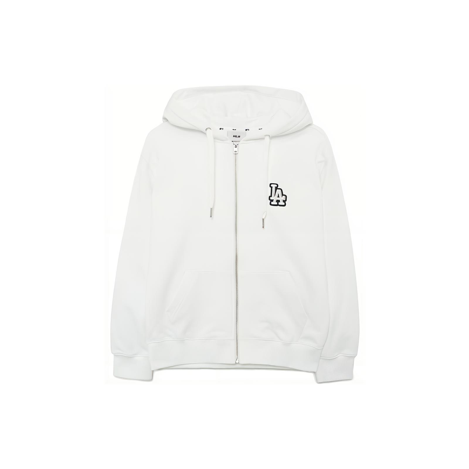 MLB Sweatshirts Unisex White Hooded Moderate Cardigan 3ATRB0131-07WHS XXL