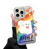 Creative Rainbow Cat is suitable for Apple 15 mobile phone case, cute iPhone17promax anti-drop hard case protective case.