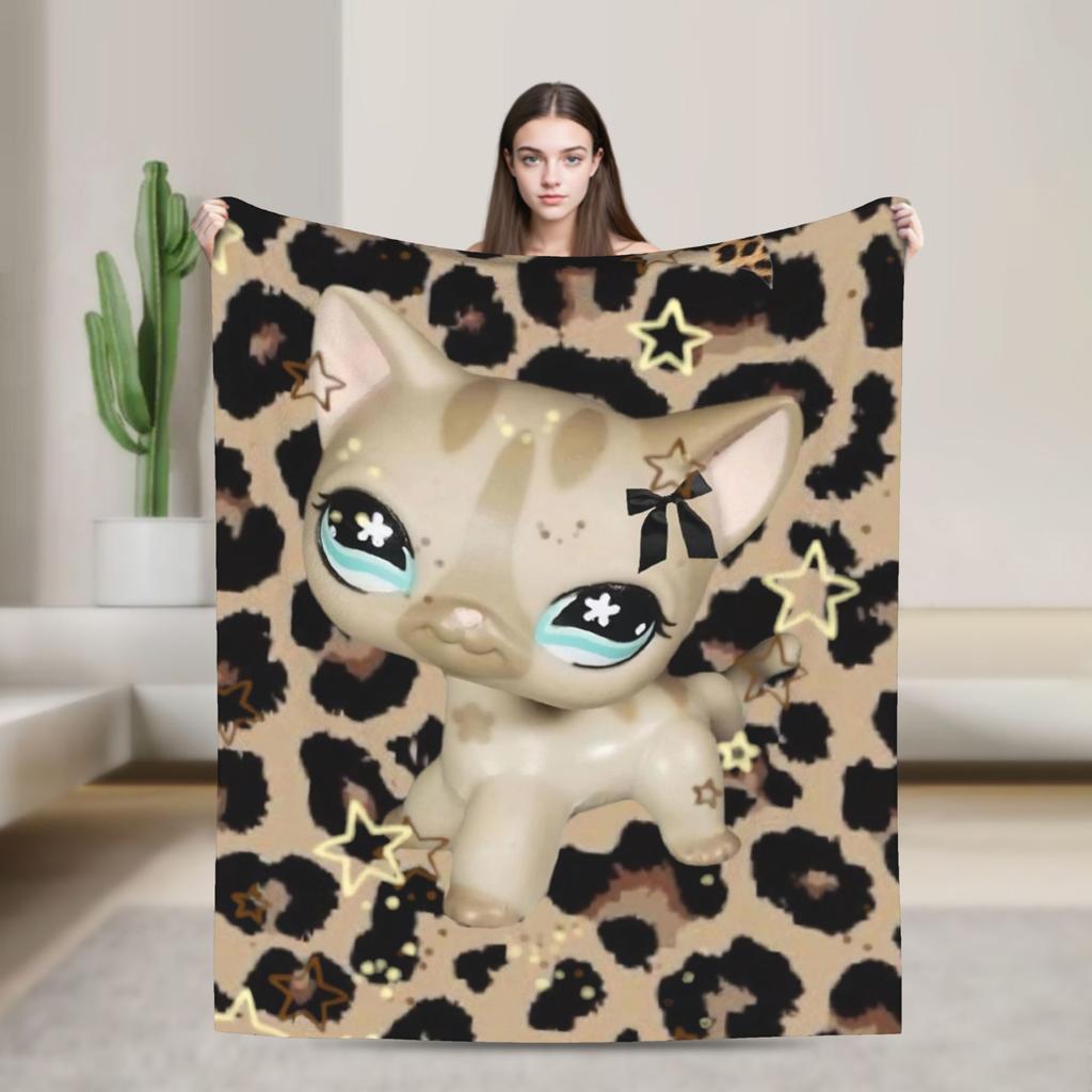 Littlest Pet Shop Antklodės Super Šilta Spausdinta Pliaušinė Antklodė Berniukui Mergaitei Sofai Kėdei Lovai Flanelinė Paklodė Lovos Užvalkalas