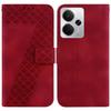 For Realme 14 5G Stand Case 7-Shaped Pattern Imprint Leather Phone Cover