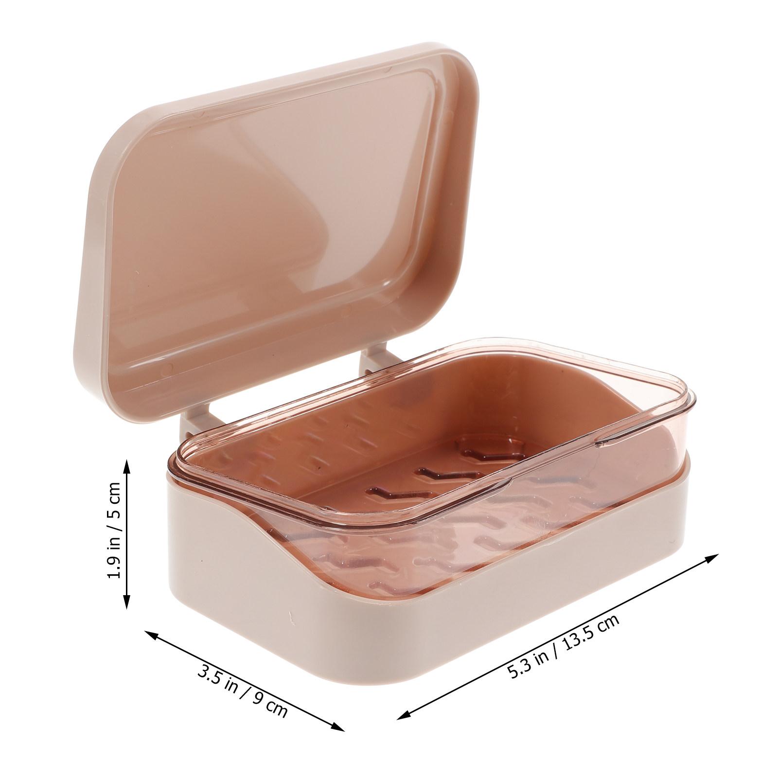 

Soap Holder Portable Shampoo Bar Container Case for Shower Organiser Leak Proof Travel Organizer розовый