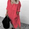 Explosive Summer And Autumn Elegant Solid Color Slit Dress, Simple Nail Buckle Long Lining Dress, Women's Clothing