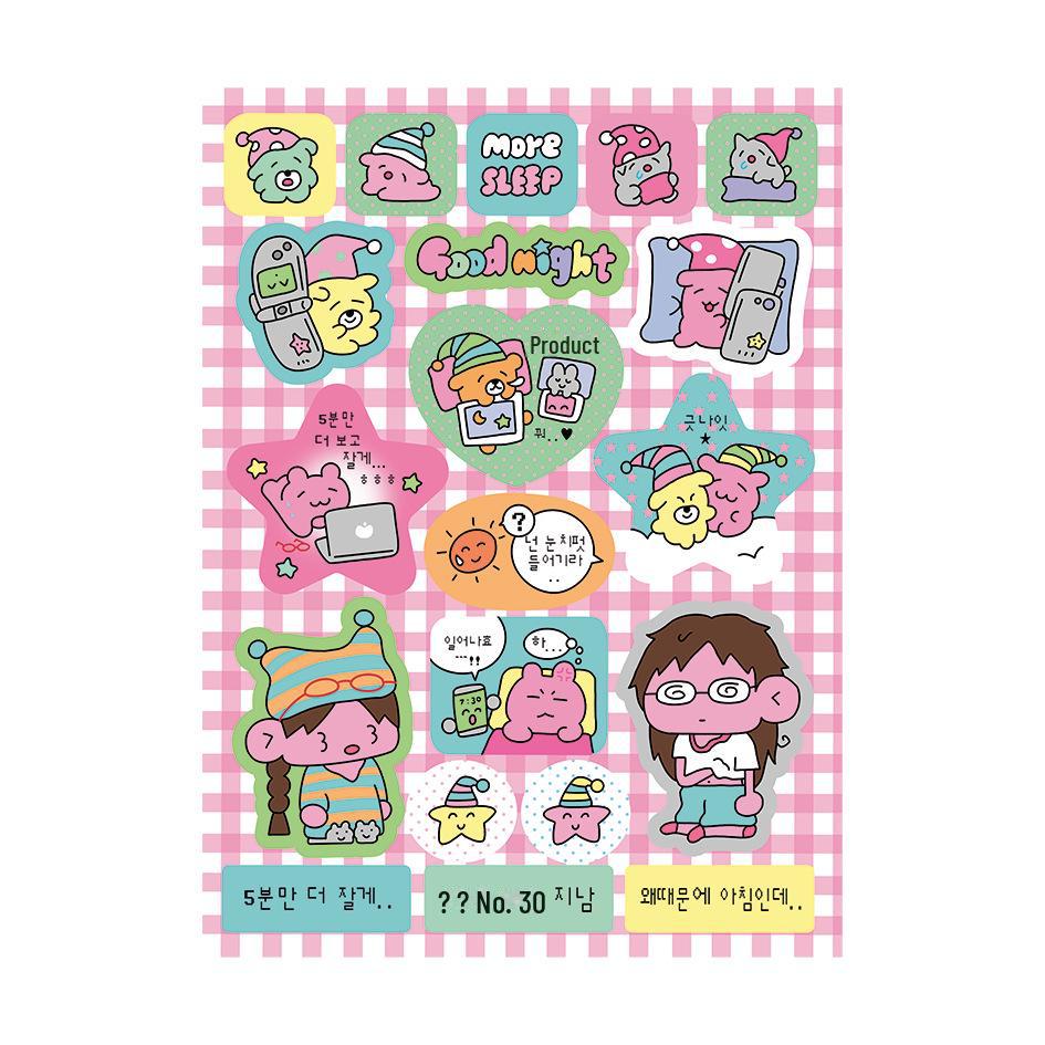 Koreanische süße Bad Girl Charakter Aufkleber - DIY Kreative tägliche Aufkleber