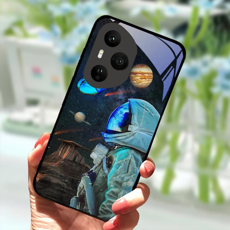 For Honor 400 Pro 5G Case Luxury Tempered Glass Anti-Fall Cover For Honor400 Pro 400Pro Phone Back Shell Shockproof Fundas Capa