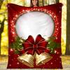 Christmas Santa Claus Theme Printed Blanket - Perfect for Couch, Bed, Travel & Outdoor Use | Machine Washable, Cozy & Durable.