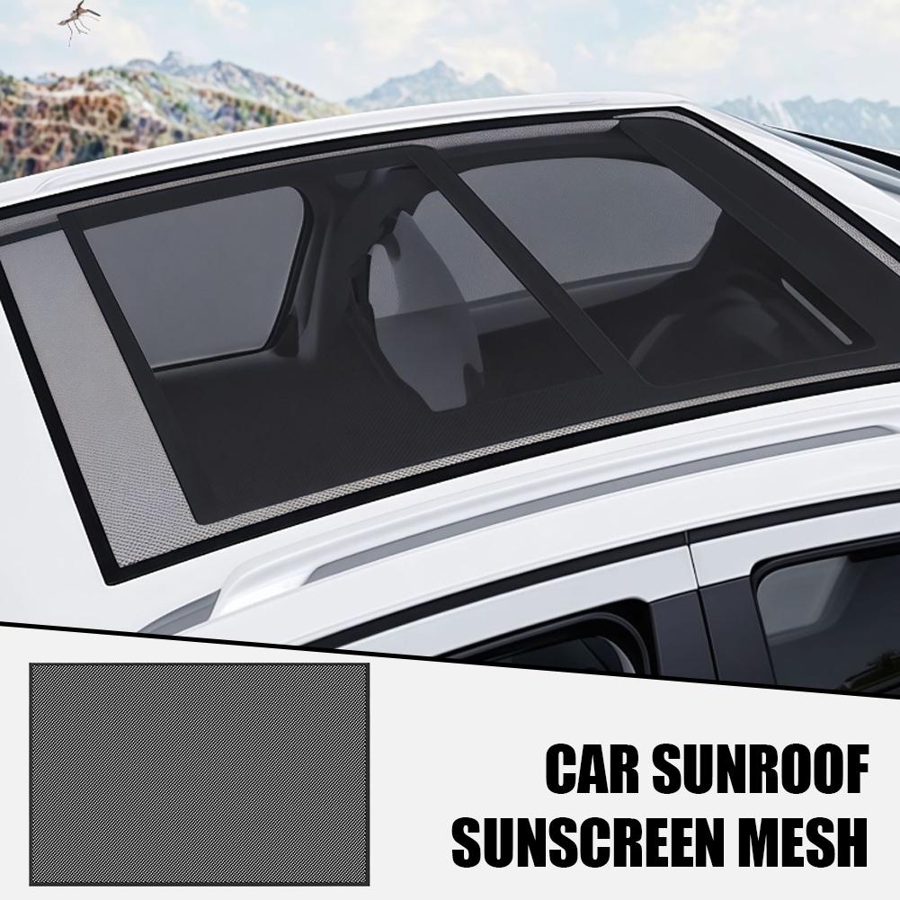 1 PCS Universal Magnetic Car Sunroof Cover, Breathable Mesh Sunshade & Mosquito Net For Ventilated Sunroof Protection