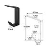 Yamazaki Double Hook 3-Piece Set Black Tower 10834 (W2.5xD6.7xH10.5cm/each)
