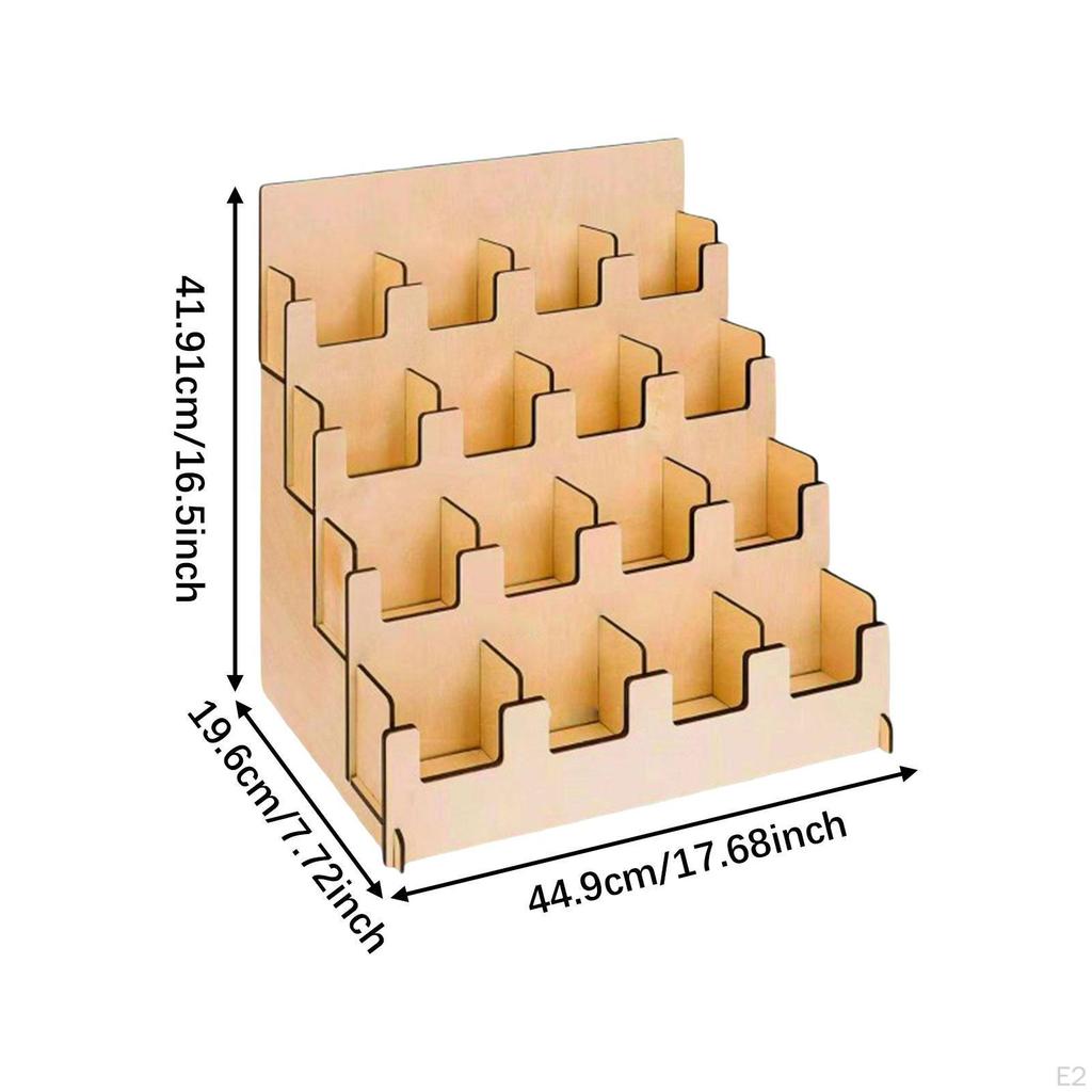 Greeting Cards Display Stand Holder 4 Tier Easy Assembly Storage Rack Collector Card