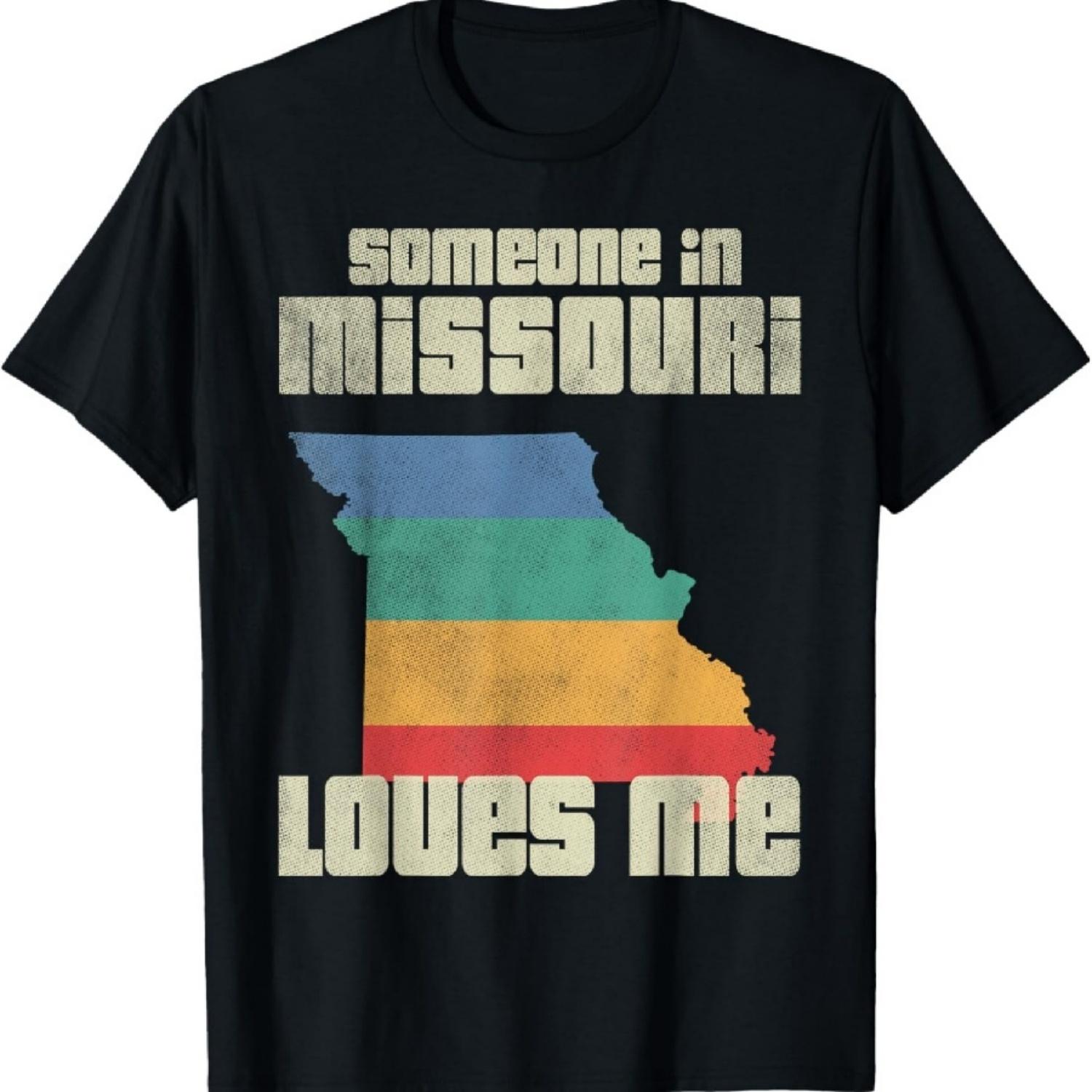 Someone In Missouri Loves Me Retro Land Map State T-Shirt XXXXXL разноцветный