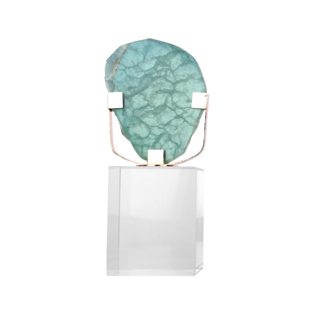 Natural Green Fluorite Crafts Sculpture Crystal Base Ornaments Desk Decoration Modern Crystal Artwork Room Aesthetics Decor