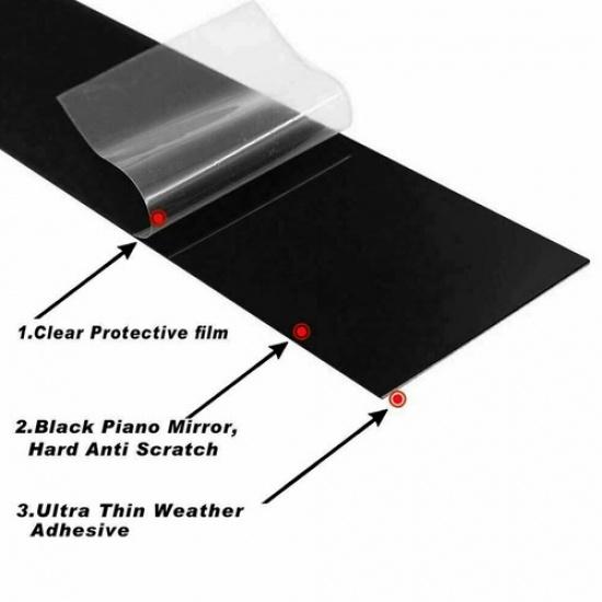 Black Window Pillar Posts Door Decal Window Cover Kit For Mazda CX-5 2017-