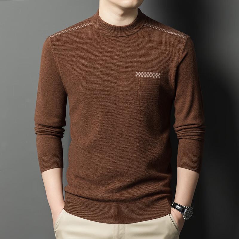 Firstview Men s 10% Cashmere Blend Crew Neck Wool Sweater L