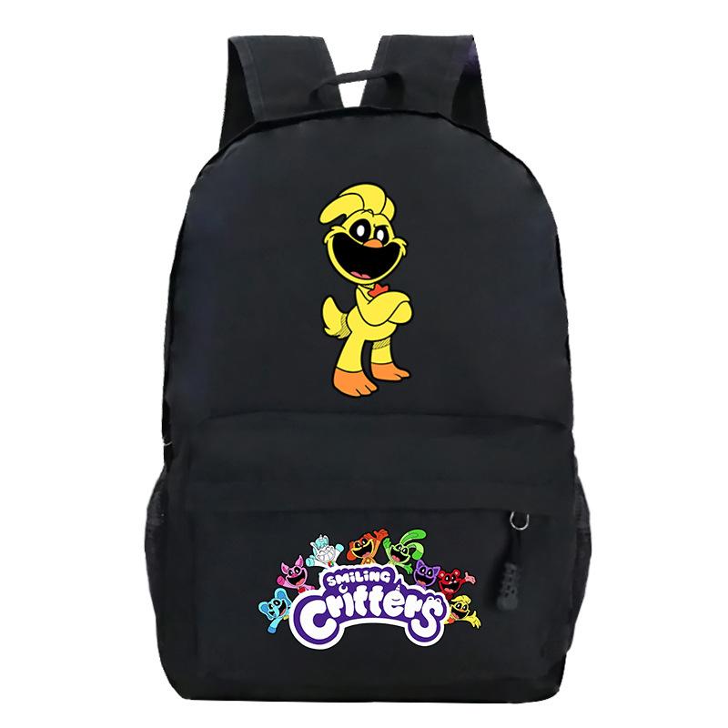 Cartoon Printed Children'S Backpack, Animation Schoolbag, Male And Female Primary And Secondary School Students Outdoor Travel Backpack