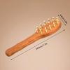 Head Massage And Gua Sha Tool Brass Long Handled Massage Comb Scalp Head Meridian Comb Thickened Wide Gold Wire Sandalwood Comb