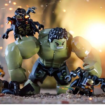 Lego Hulk Outrider Iron Man Thor Spiderman Thanos Avengers Figurki Klocki Zabawki