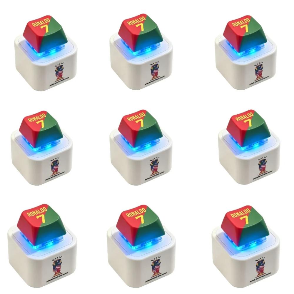 New CreativeKey Pendant Siu Press-and-Squeeze Stress-Relief Keyboard Sound-Emitting and Light-Up Keychain Gift Anime
