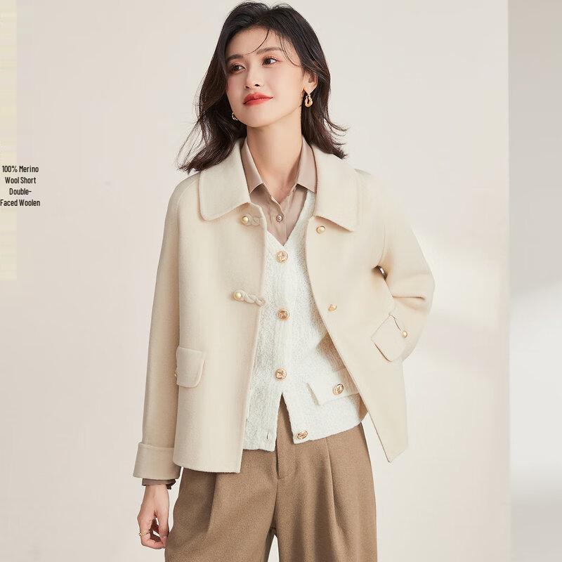 Women's 100% Sheep Wool Double-Sided Winter Coat