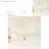 Summer Fashion Heart And Butterfly Bow Necklace In Gold Tone Stainless Steel For Women