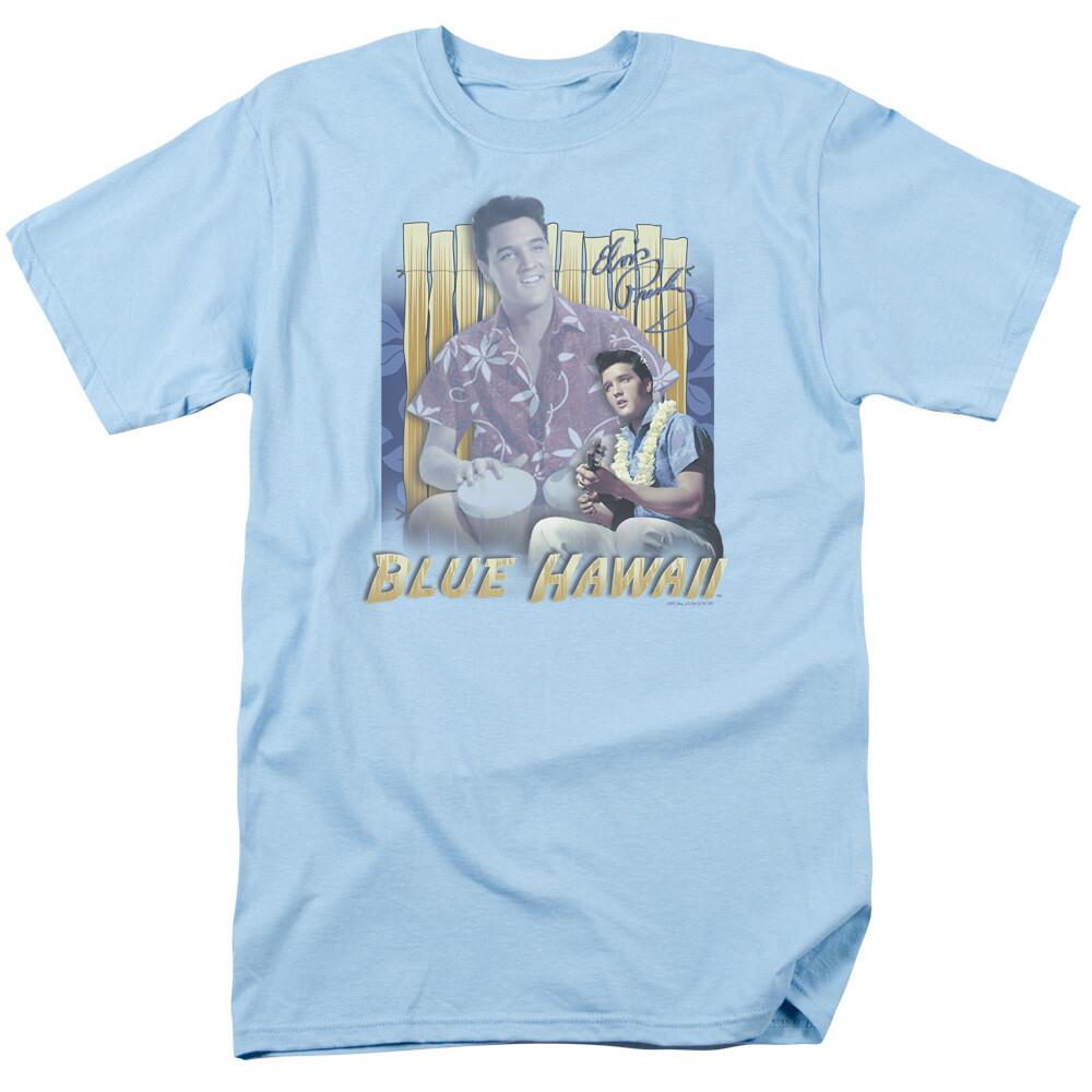 Elvis Presley Blue Hawaii T Shirt Mens Licensed The King Tee Light Blue S