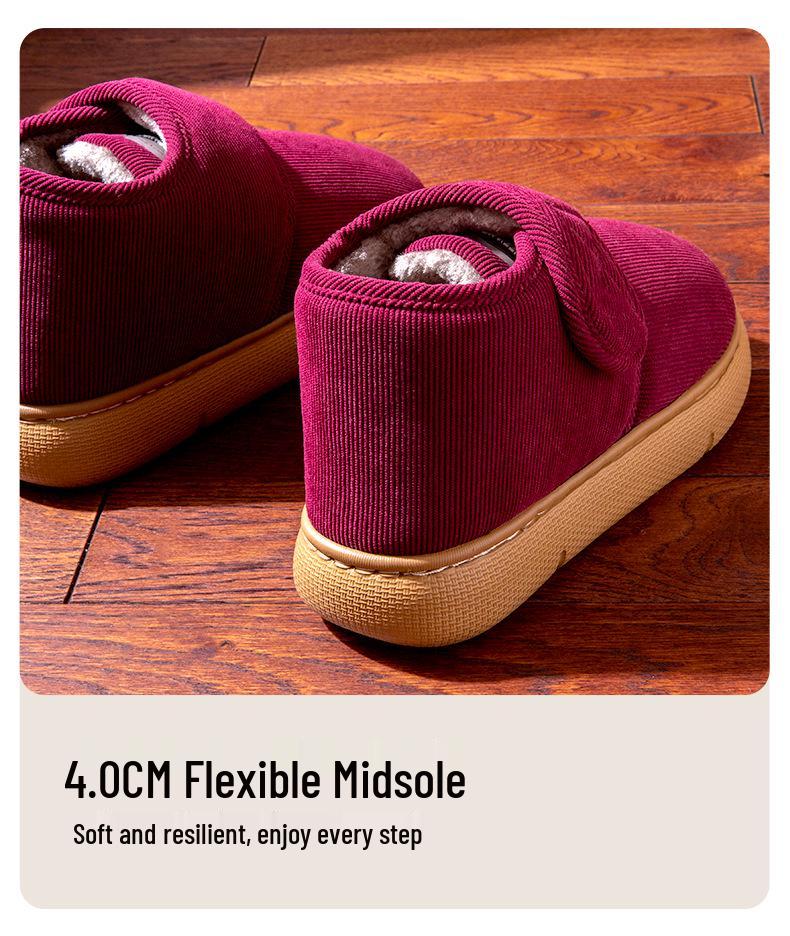 2025 New Windproof Non-Slip Winter Slippers for Men & Women: Warm Indoor/Outdoor Cotton Shoes