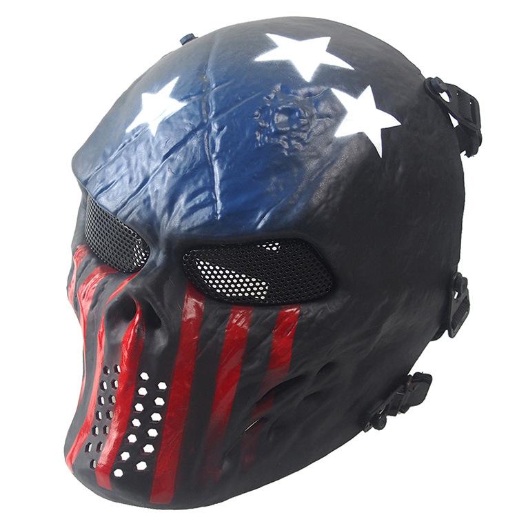 Airsoft Paintball Tactical Full Face Protection Skull Mask Safety CS War BB Game For Halloween