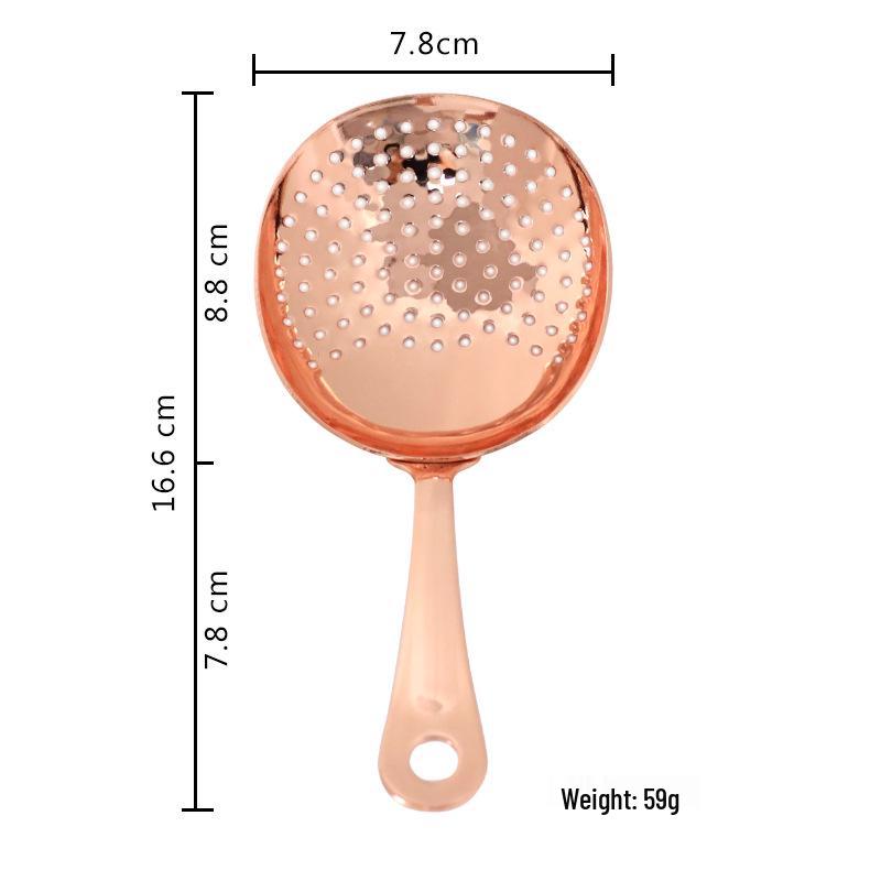 European Double-Layer Stainless Steel Cocktail Strainer Spoon