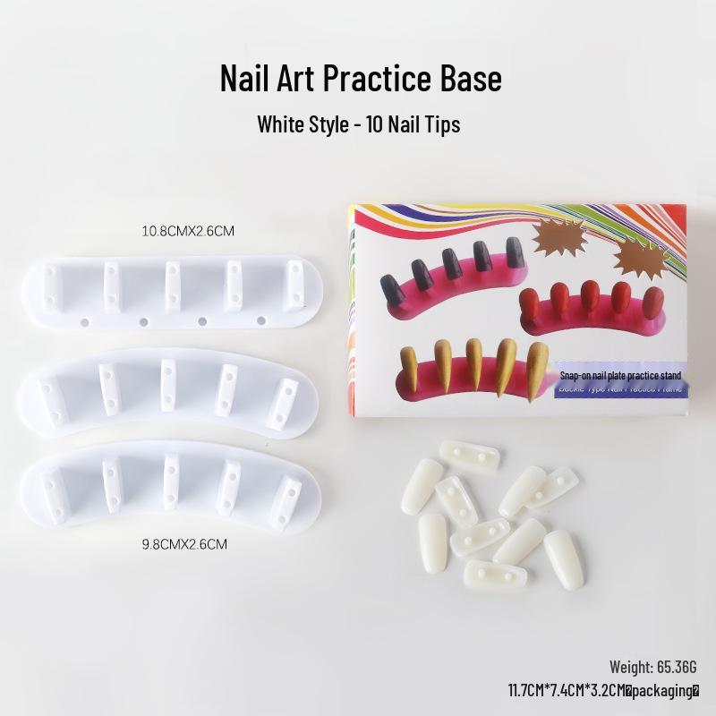 

Съемная подставка для тренировки с накладными типсами - Пластиковая основа для демонстрации нейл-арта (3 полосы)