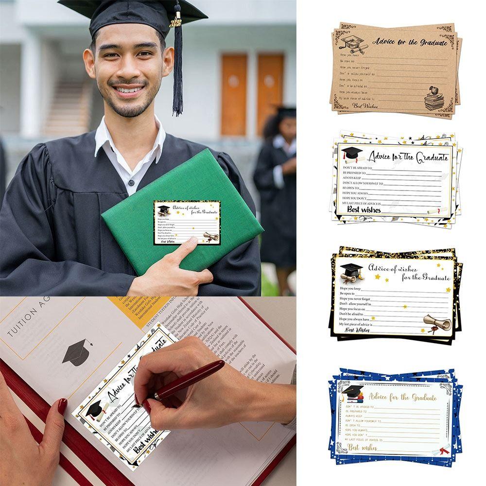 8 ks Papírové karty s radami pro absolventa Rady pro absolventa Dárky pro absolventa Maturitní večírek