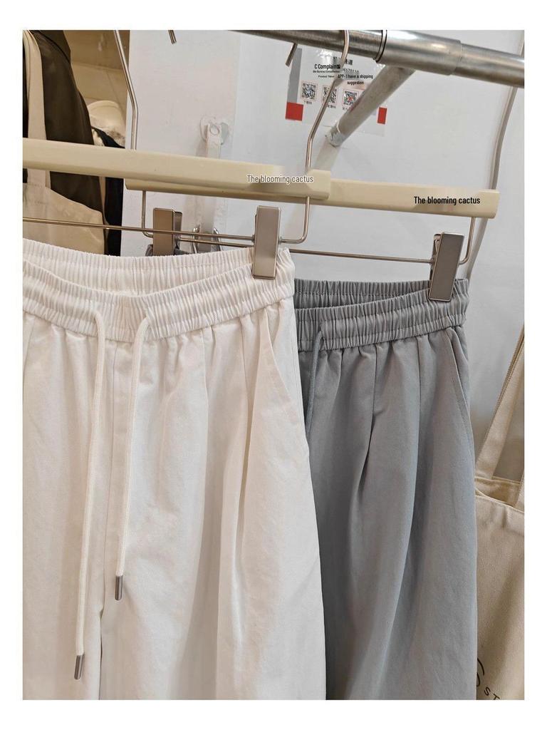 Quick-Dry Korean Style Women's Balloon Harem Pants - Cropped Wide-Leg Summer Fashion