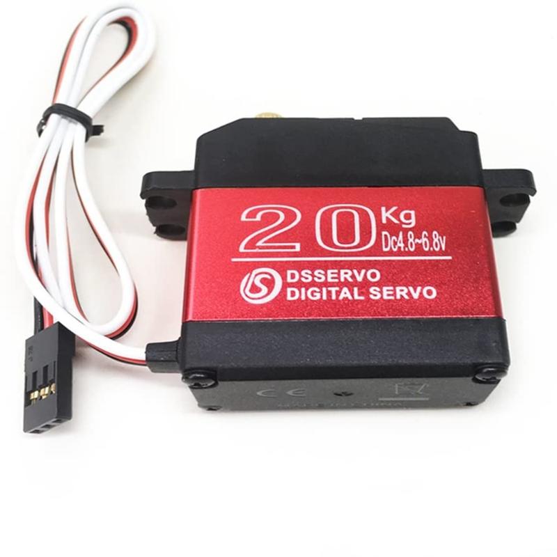 1pcs 20kg High Torque Coreless Servo Motor Metal igital Waterproof Gear & Copper+Aluminum Servo Gear for Robotic IY
