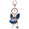 Exquisite Rhinestone Girl Pendant Zircon Car Key Ring Luxury Ballet Girl Keychain  Gifts
